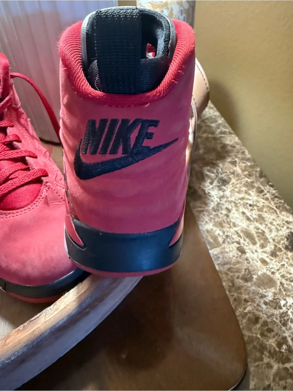 Jordan Kids Red and Black High-Top Basketball Sneakers